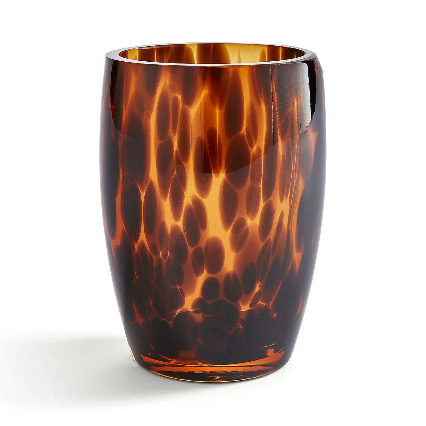 Tortoiseshell Glass Toothbrush Holder