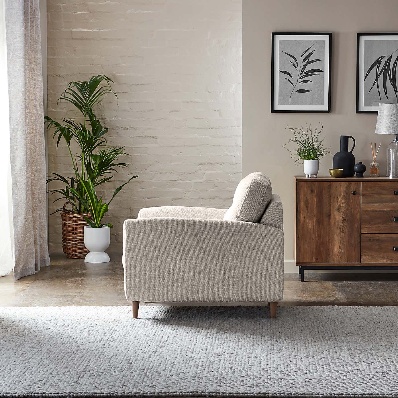 Sven Chunky Chenille Snuggle Chair