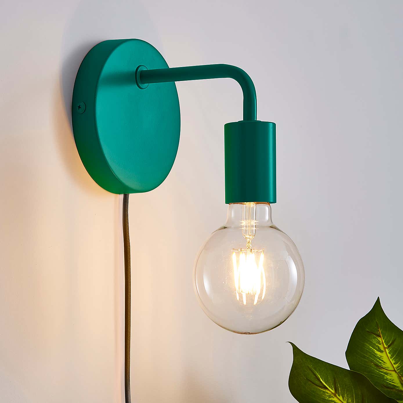 Grey Koppla Plug-in Wall Light