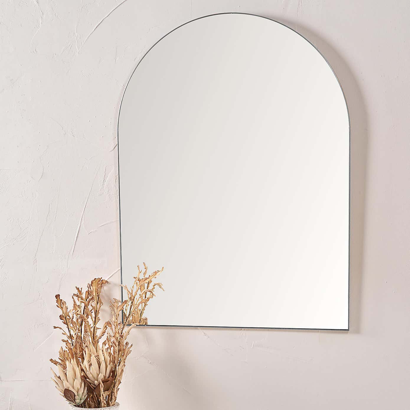 Metal Framed Arched Wall Mirror