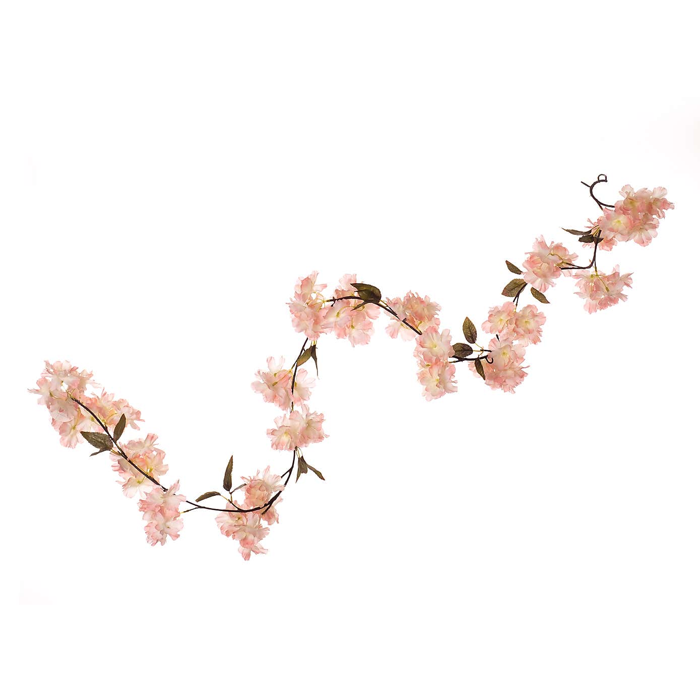 Artificial Set of 2 Peach Pink Blossom Garlands