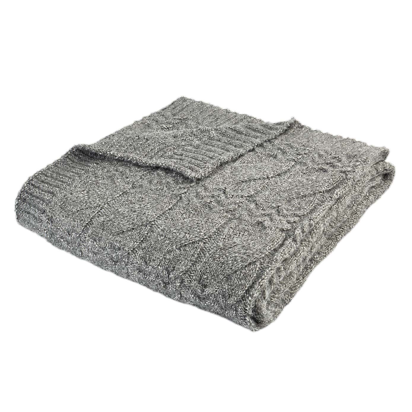 Bianca Cosy Soft Cable Knit Throw 130cm x 170cm
