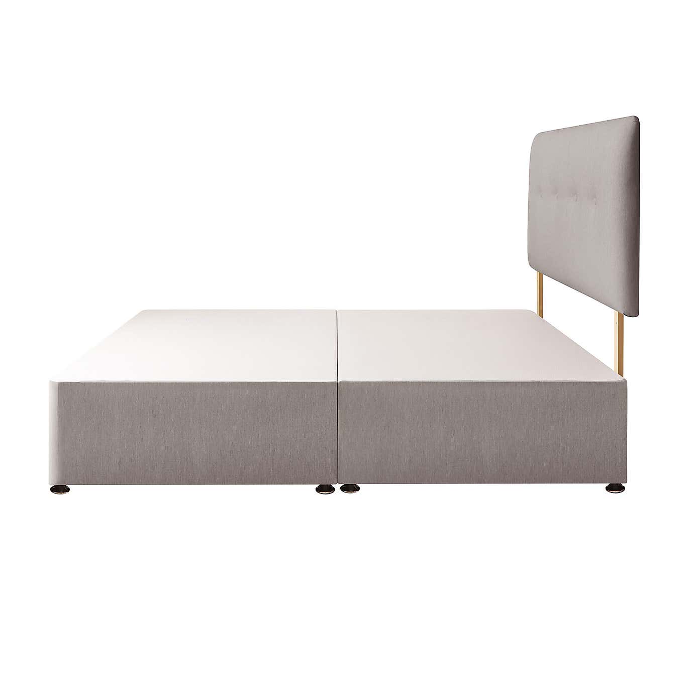 Silentnight 2 Drawer Divan Bed With Fabric Francisco Headboard