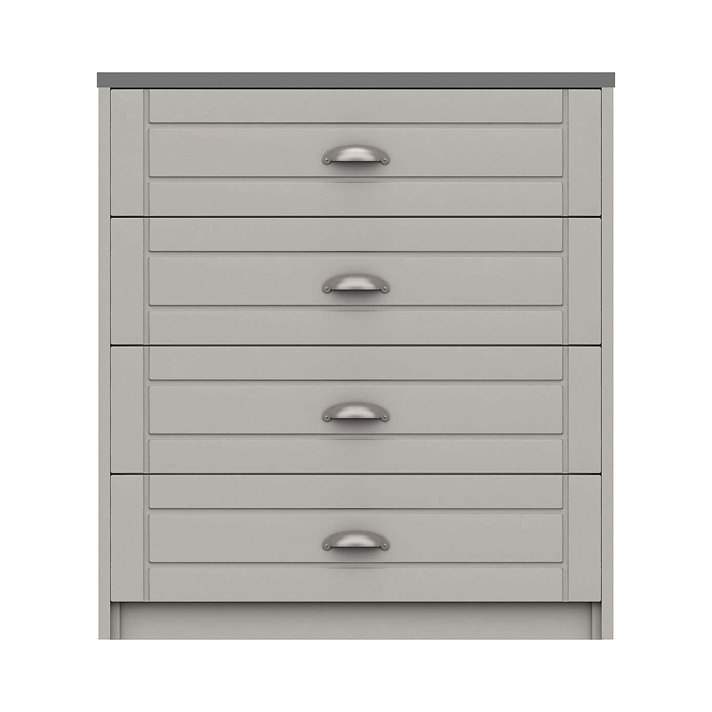 Darwin White and Oak Effect 4 Drawer Chest