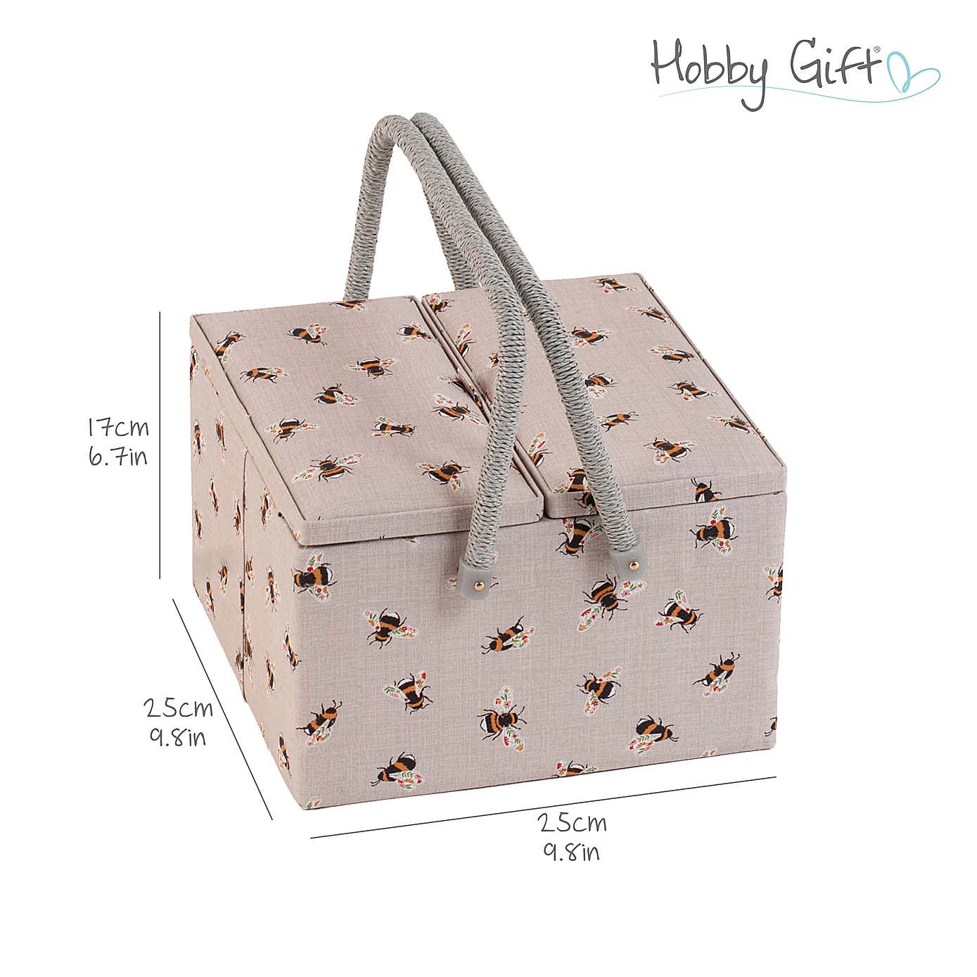 Hobby Gift Bee Large TwinLid Sewing Basket