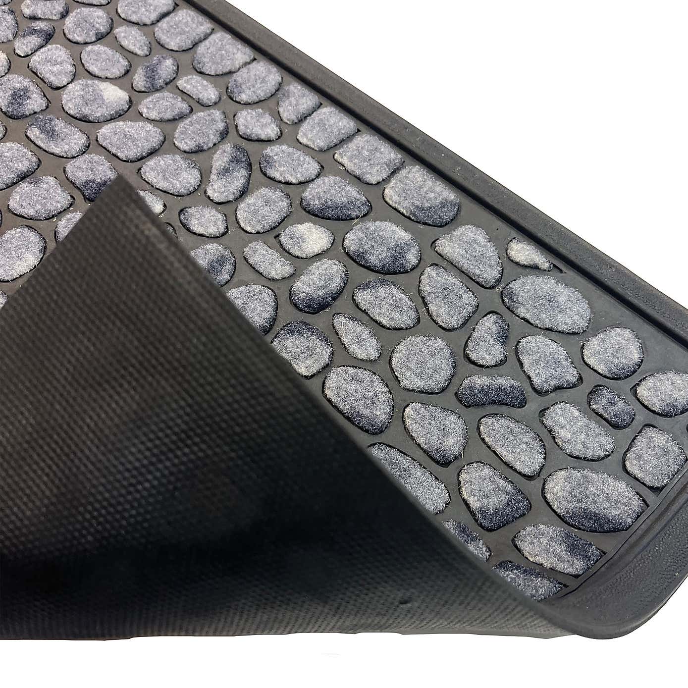 Scrape N' Sorb Grey Pebbles Doormat