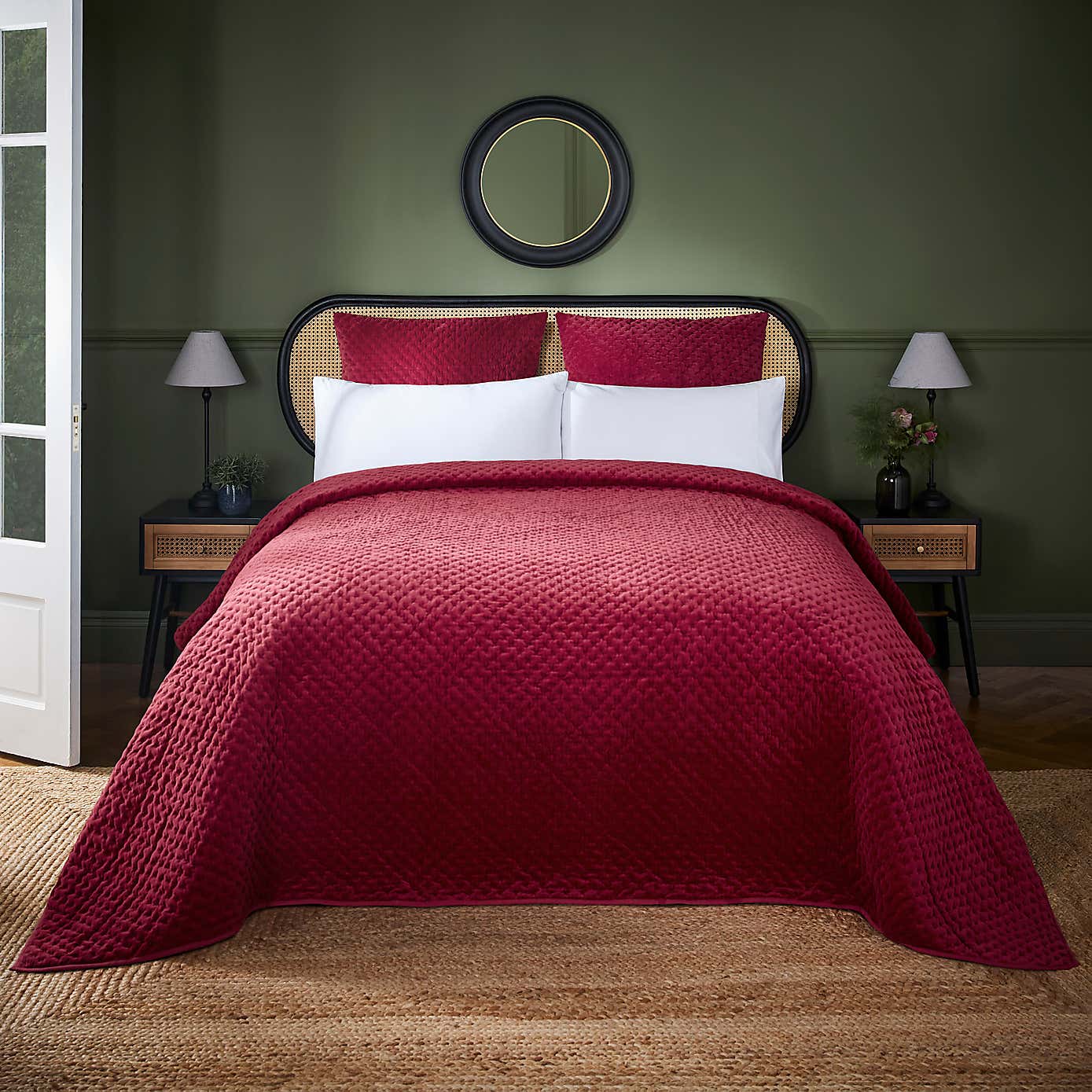 Dorma Purity Navy Genevieve Bedspread
