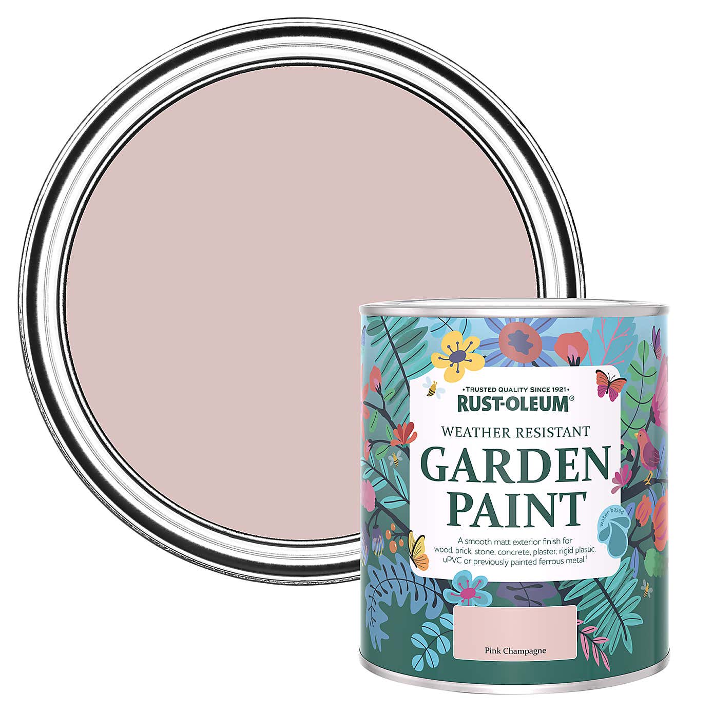 Rust-Oleum Pink Champagne Matt Emulsion Outdoor Paint
