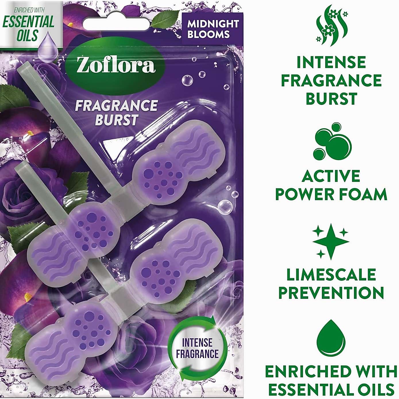 Pack of 2 Zoflora Toilet Block Midnight Bloom