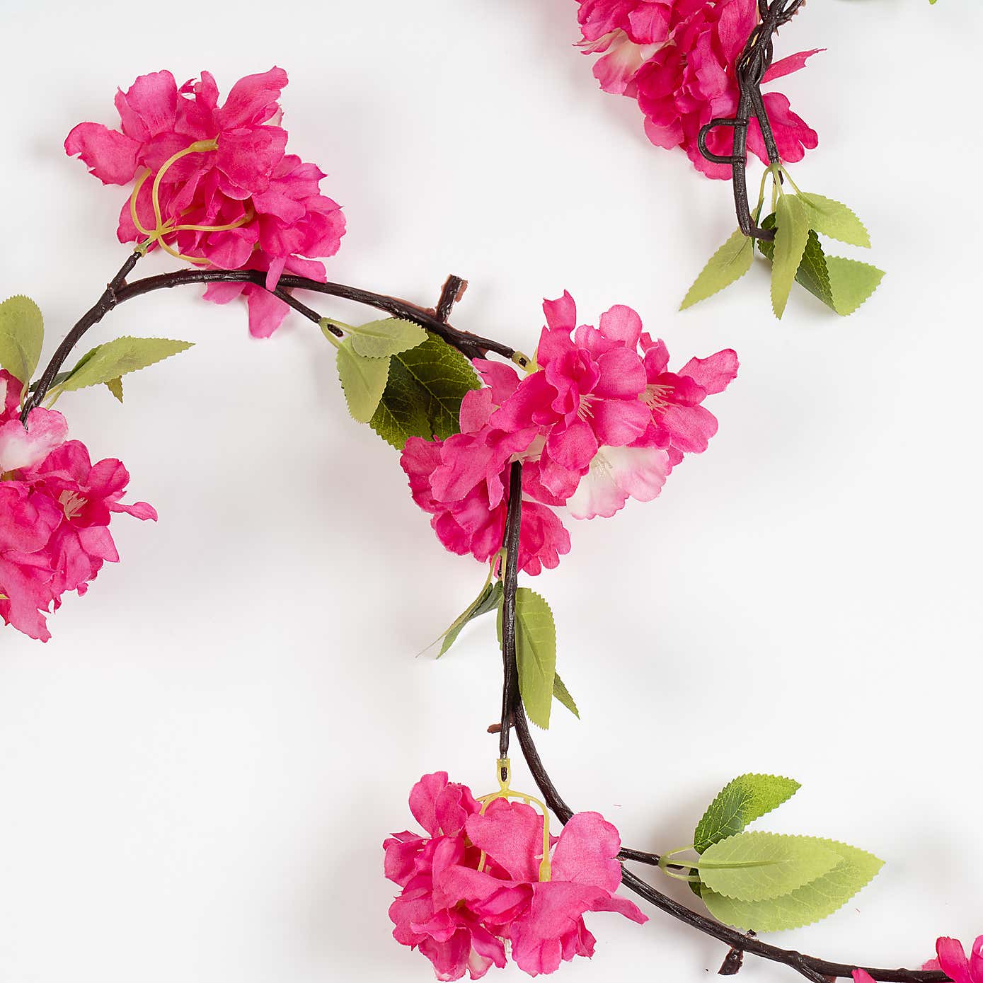 Set of 2 Artificial Fuchsia Pink Blossom Garlands