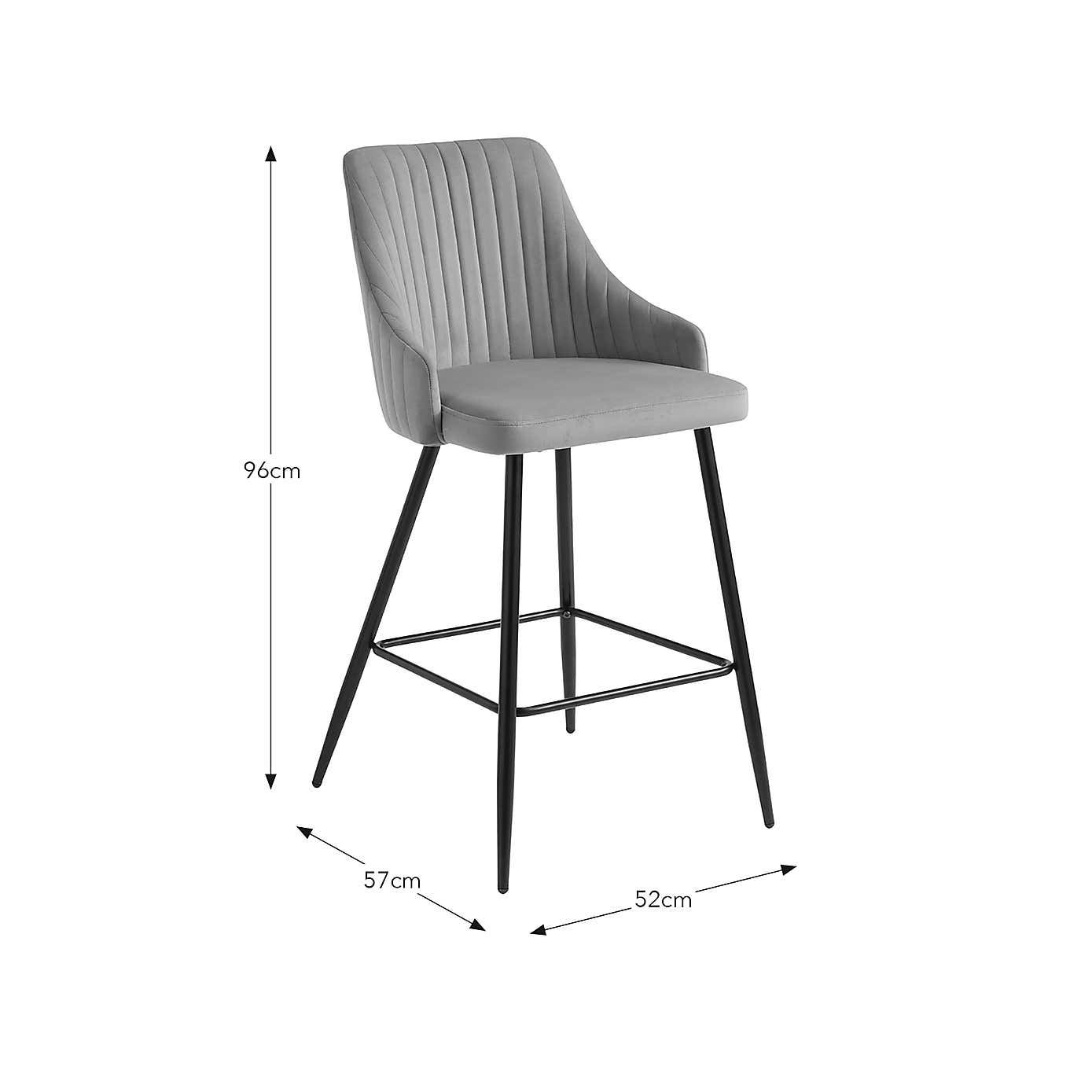 Shea Bar Stool, Velvet