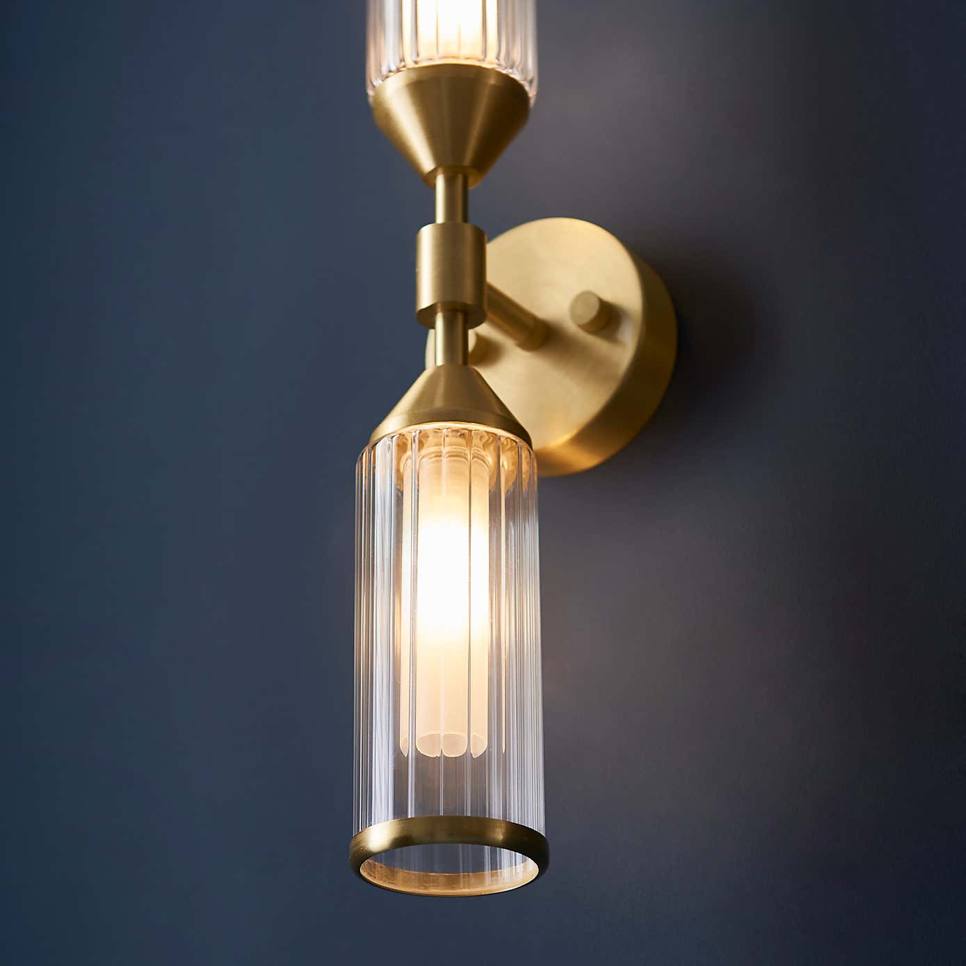 Vogue Lighting Bailey Ribbed 2 Light Wall Light