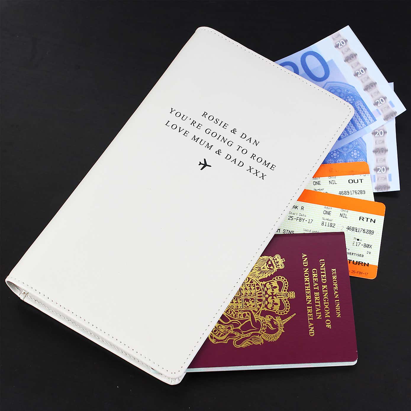 Personalised Any Message Travel Document Holder