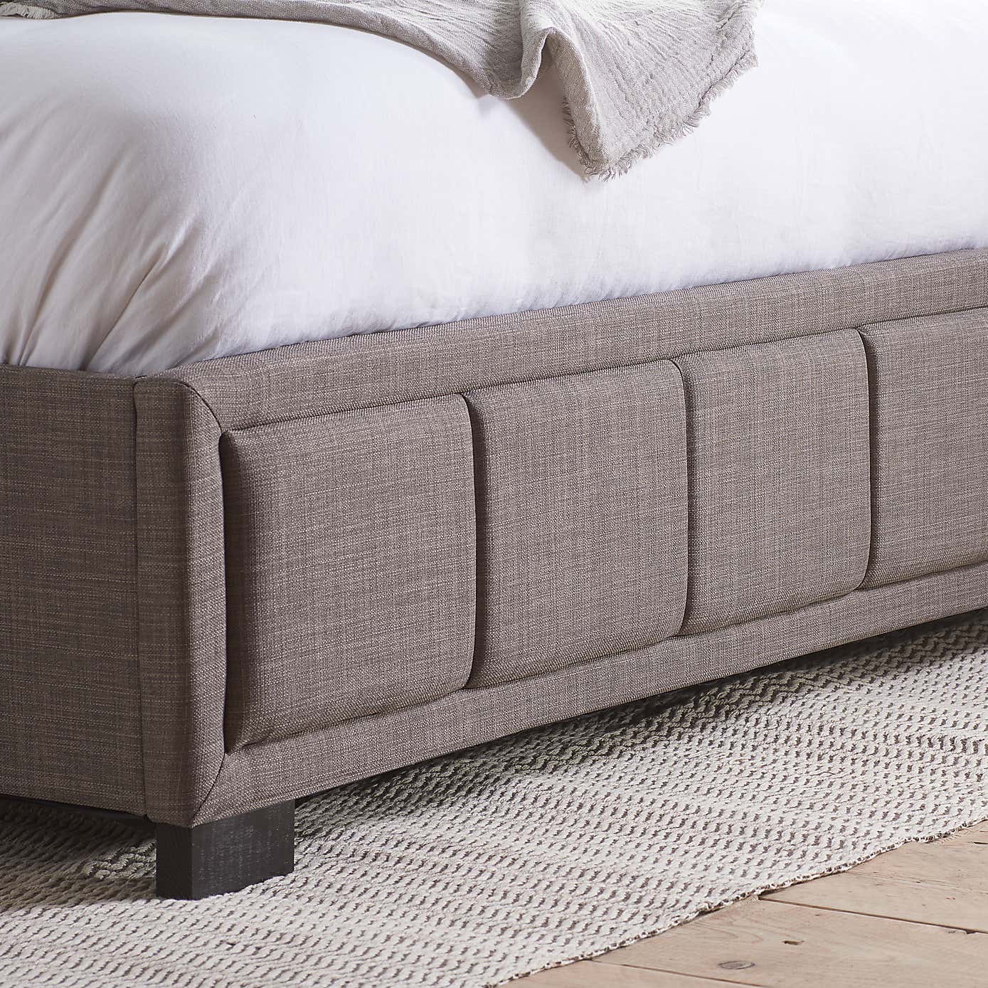 Hannover Grey Fabric Bed