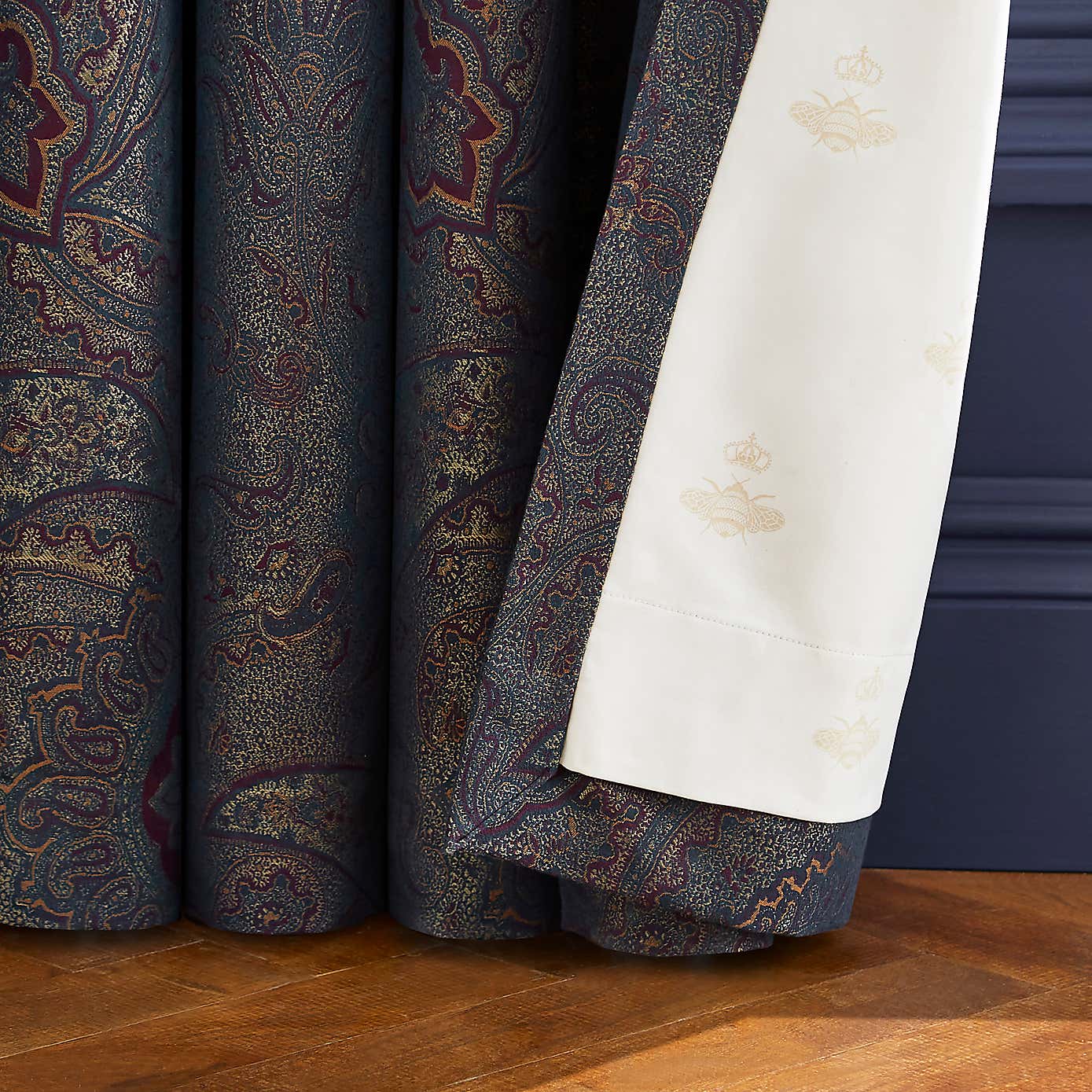 Dorma Paisley Jacquard Blackout Pencil Pleat Curtains