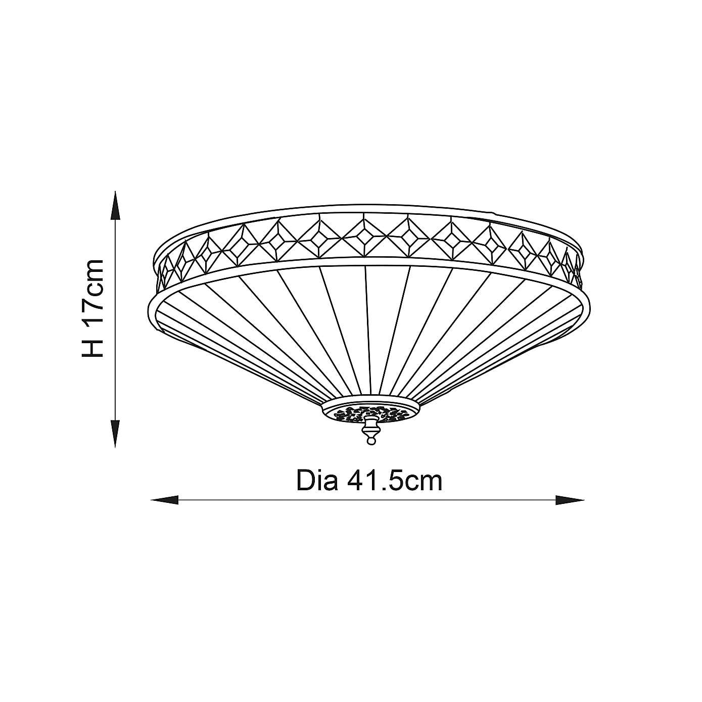 Vogue Lighting Weston Traditional 2 Light Flush Ceiling Light