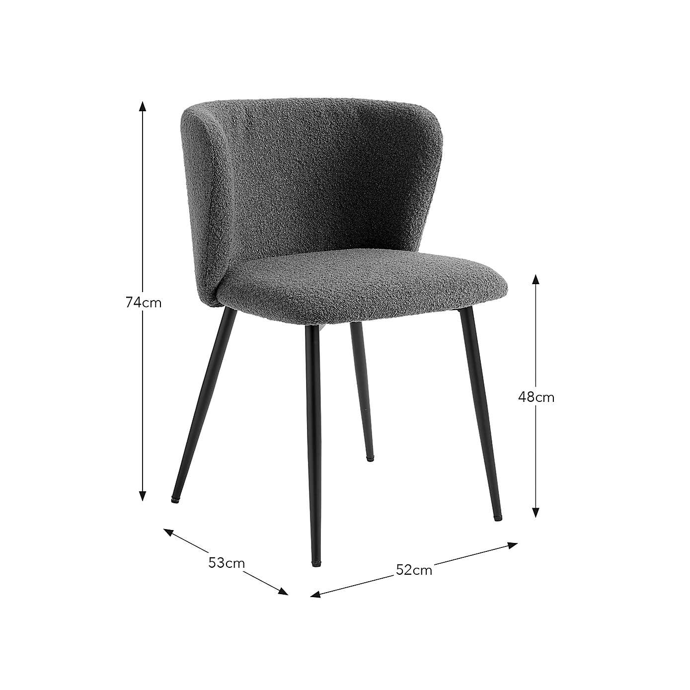 Mandy Dining Chair, Boucle