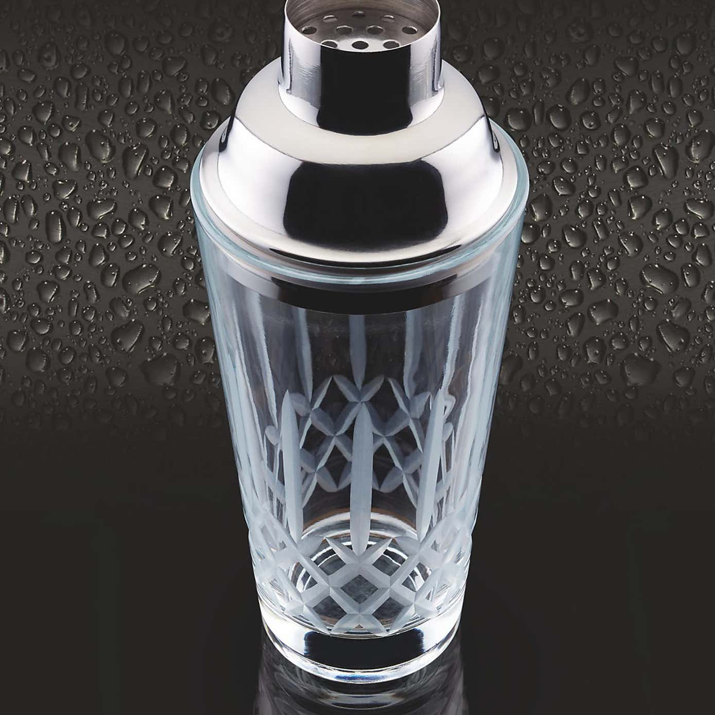BarCraft Cut Glass 350ml Cocktail Shaker