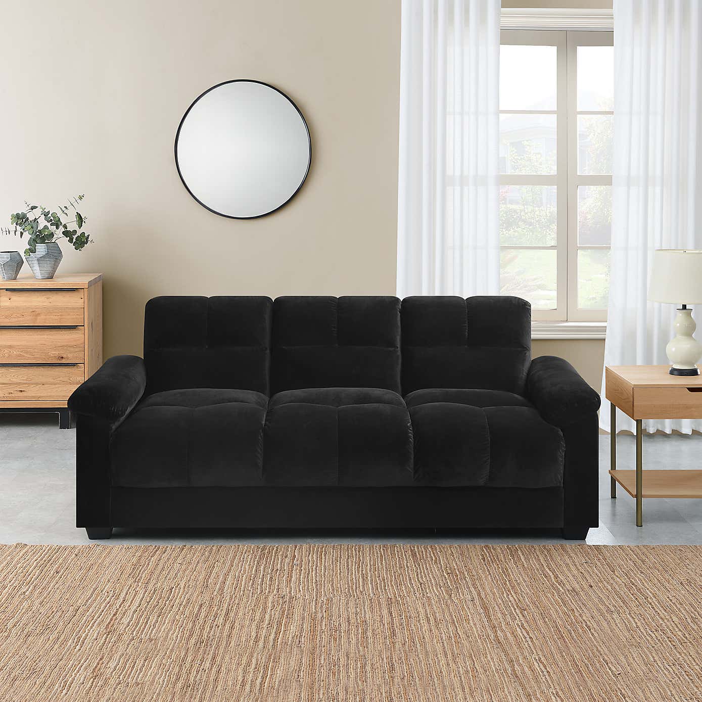 Margo Velvet with Storage Double Sofa Bed