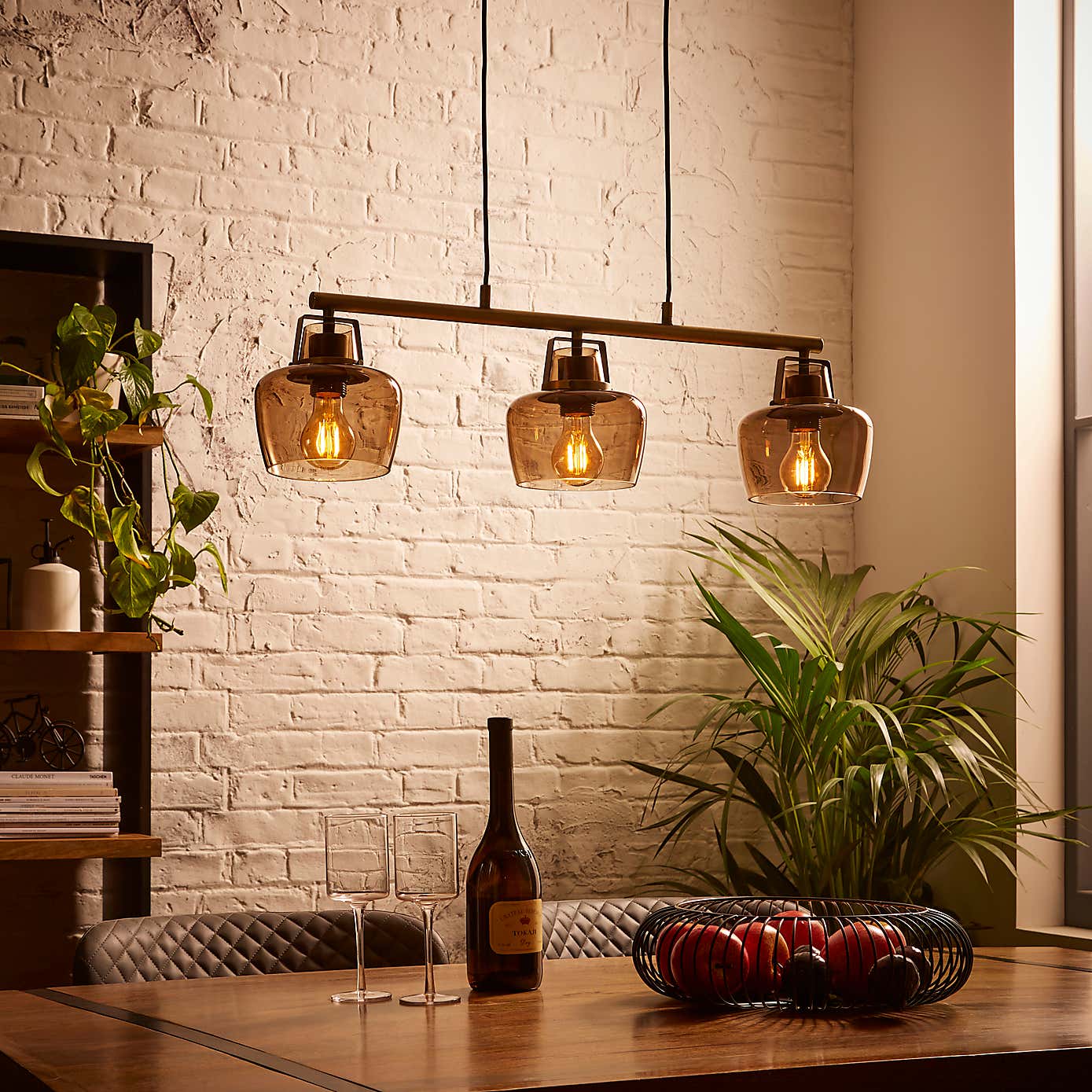 Auburn Modern 3 Light Adjustable Diner Ceiling Light