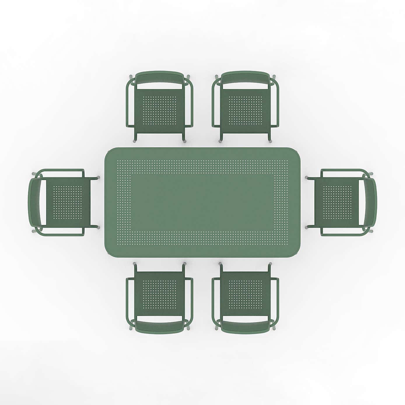 Porto 6 Seater Round Dining Set with Stacking Chairs