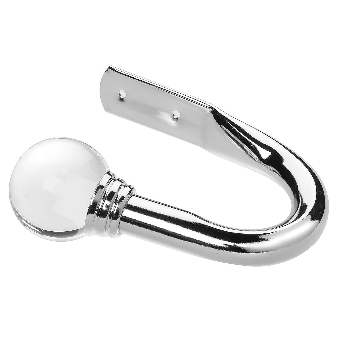 Glass Ball Chrome Holdbacks