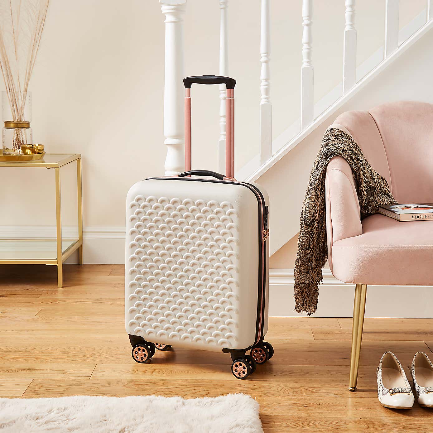 Scalloped Hard Shell Suitcase