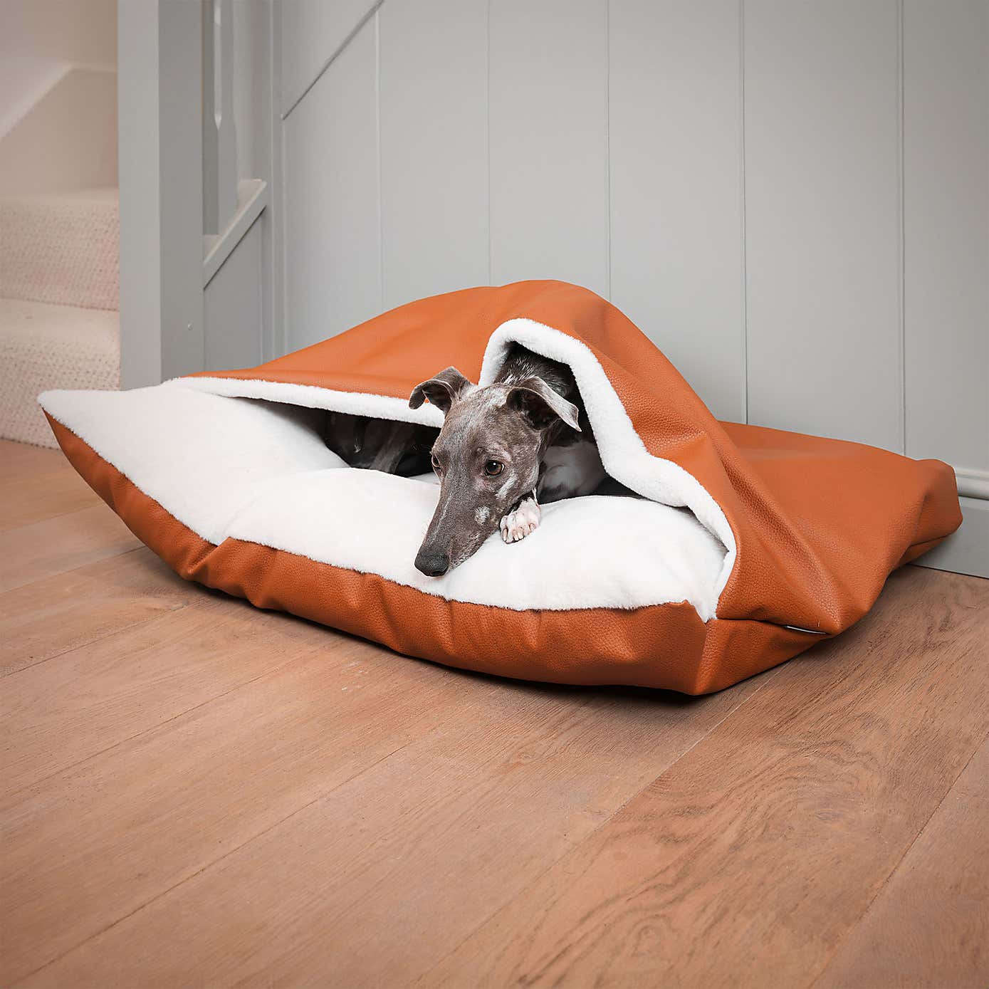 Lords and Labradors Rhino Leather Sleepy Burrow Dog Bed