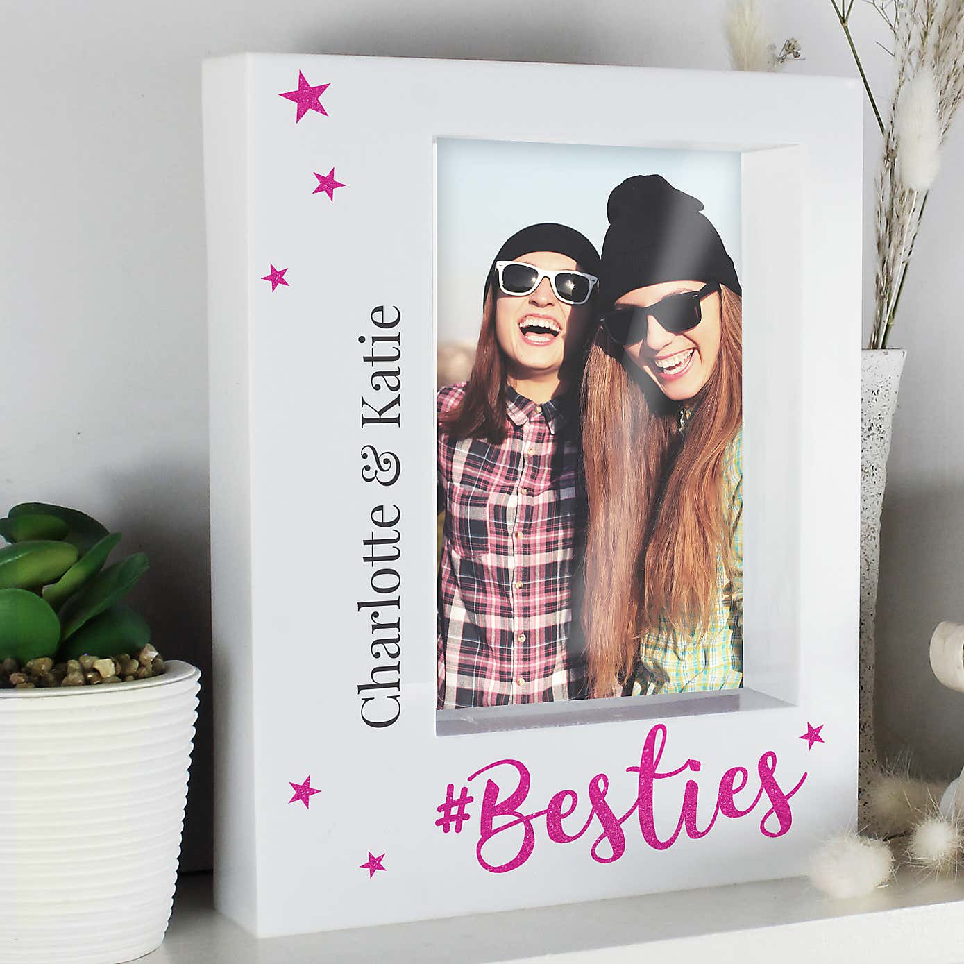 Personalised Besties Portrait Box Photo Frame