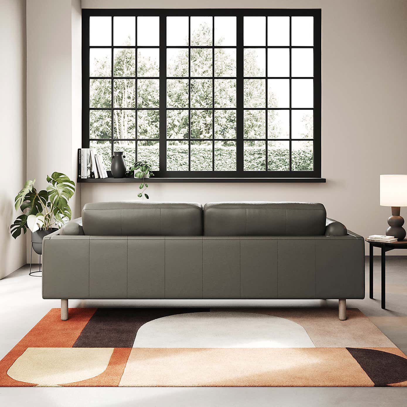 Newton Classic Leather 4 Seater Sofa