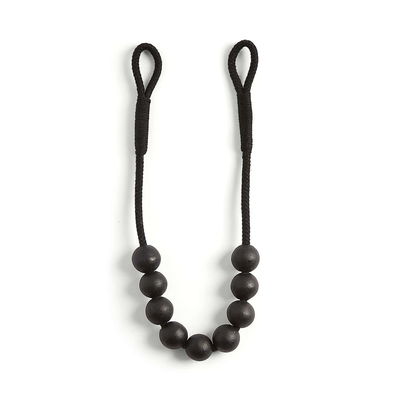 Half Wooden Beads Tieback