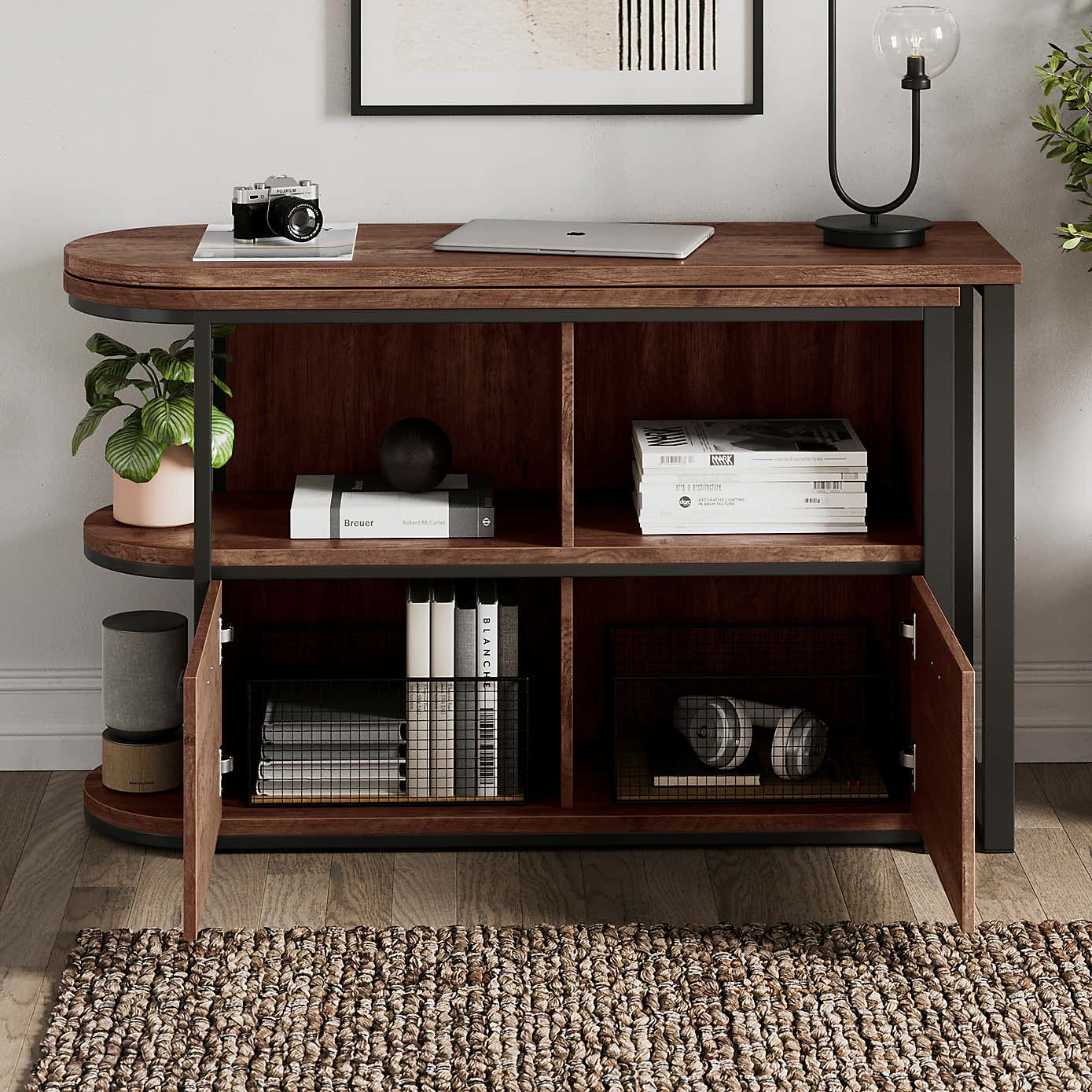 Fulton Pine Swivel Desk