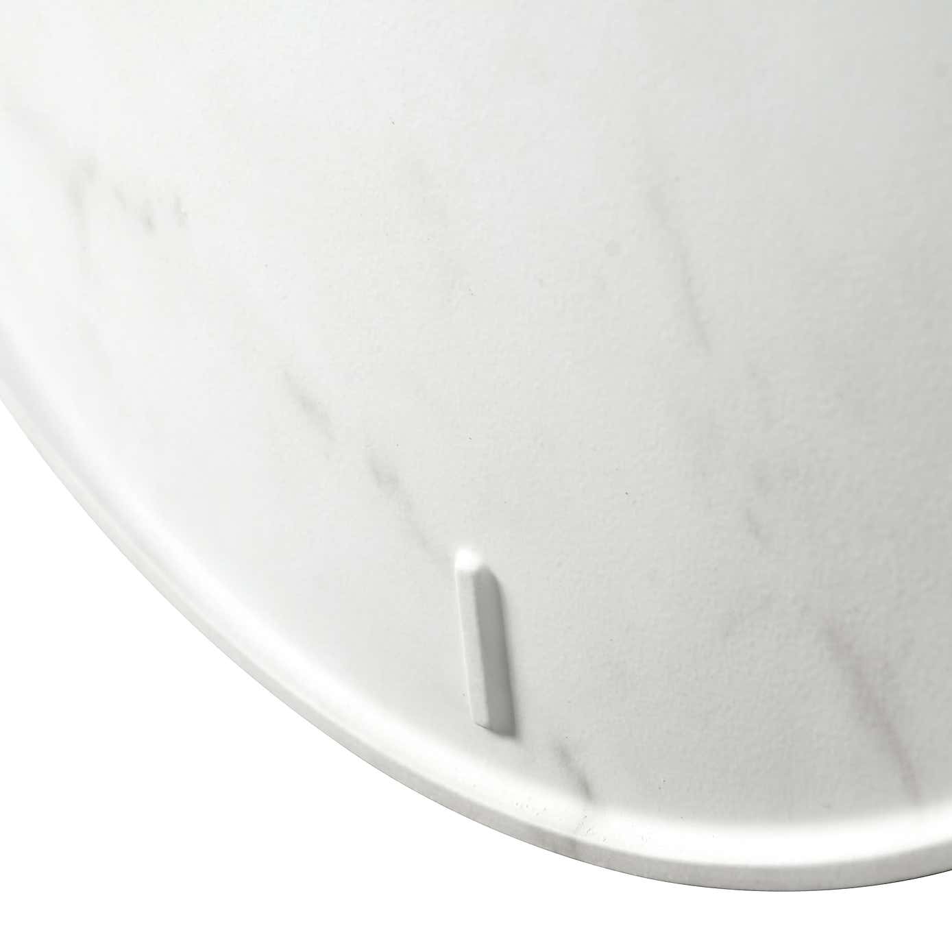 White Marble Effect Wall Clock