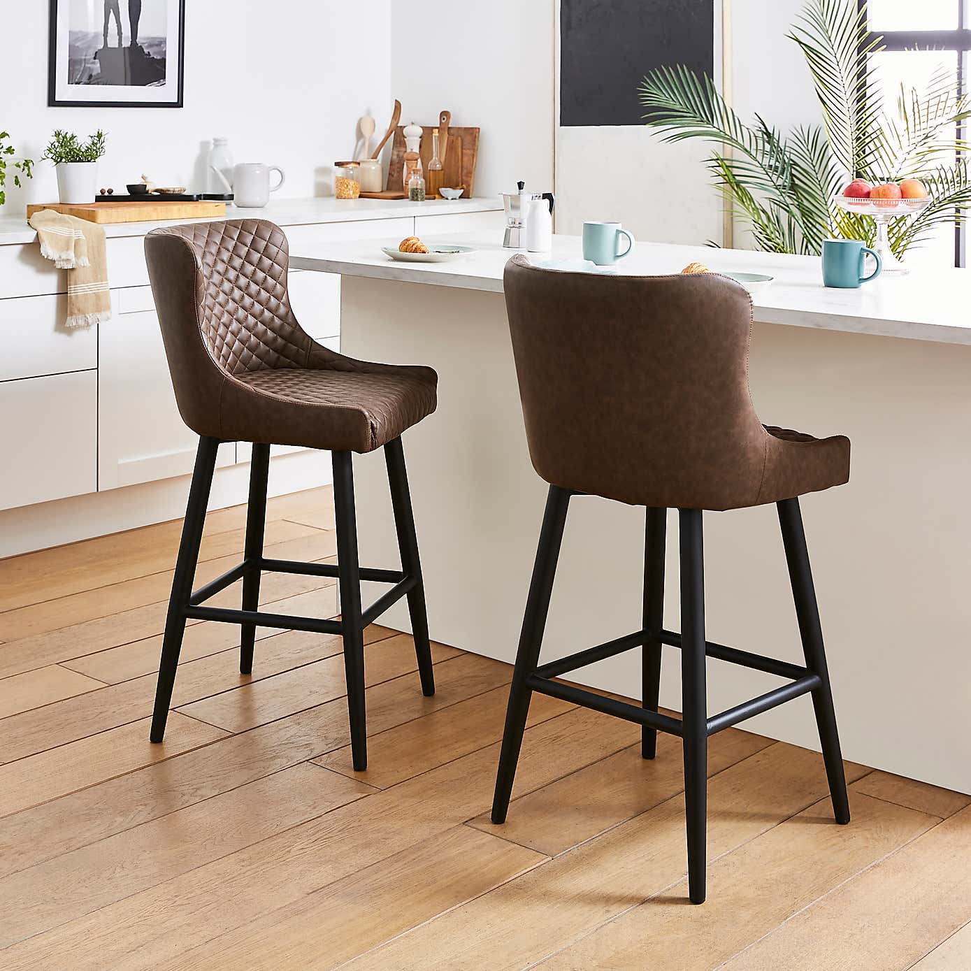 Montreal Counter Height Bar Stool, Faux Leather