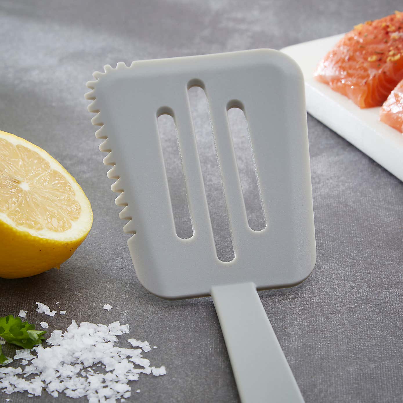 Handy Kitchen Slotted Turner with Serrated Edge