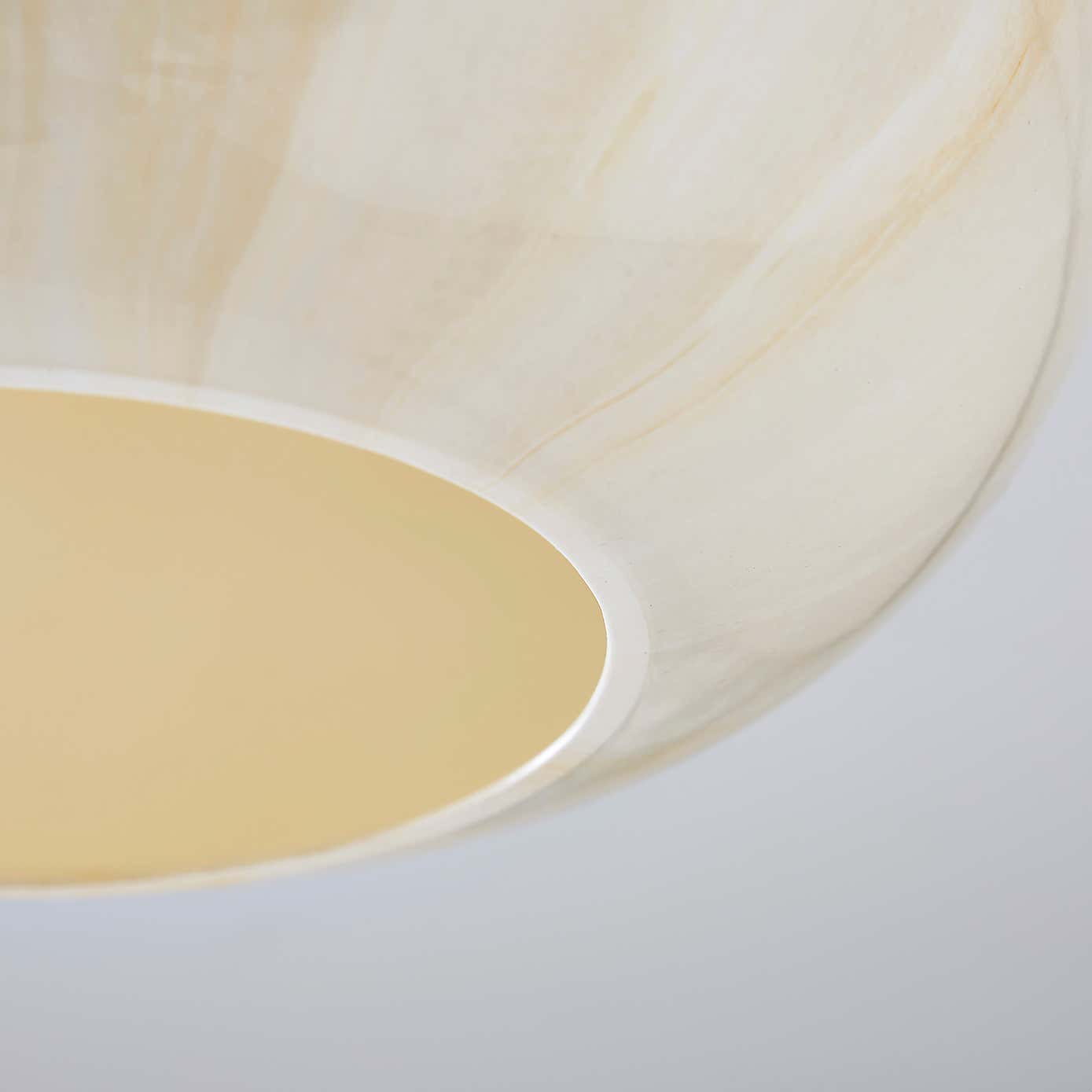 Lacey Alabaster Semi Flush Ceiling Light