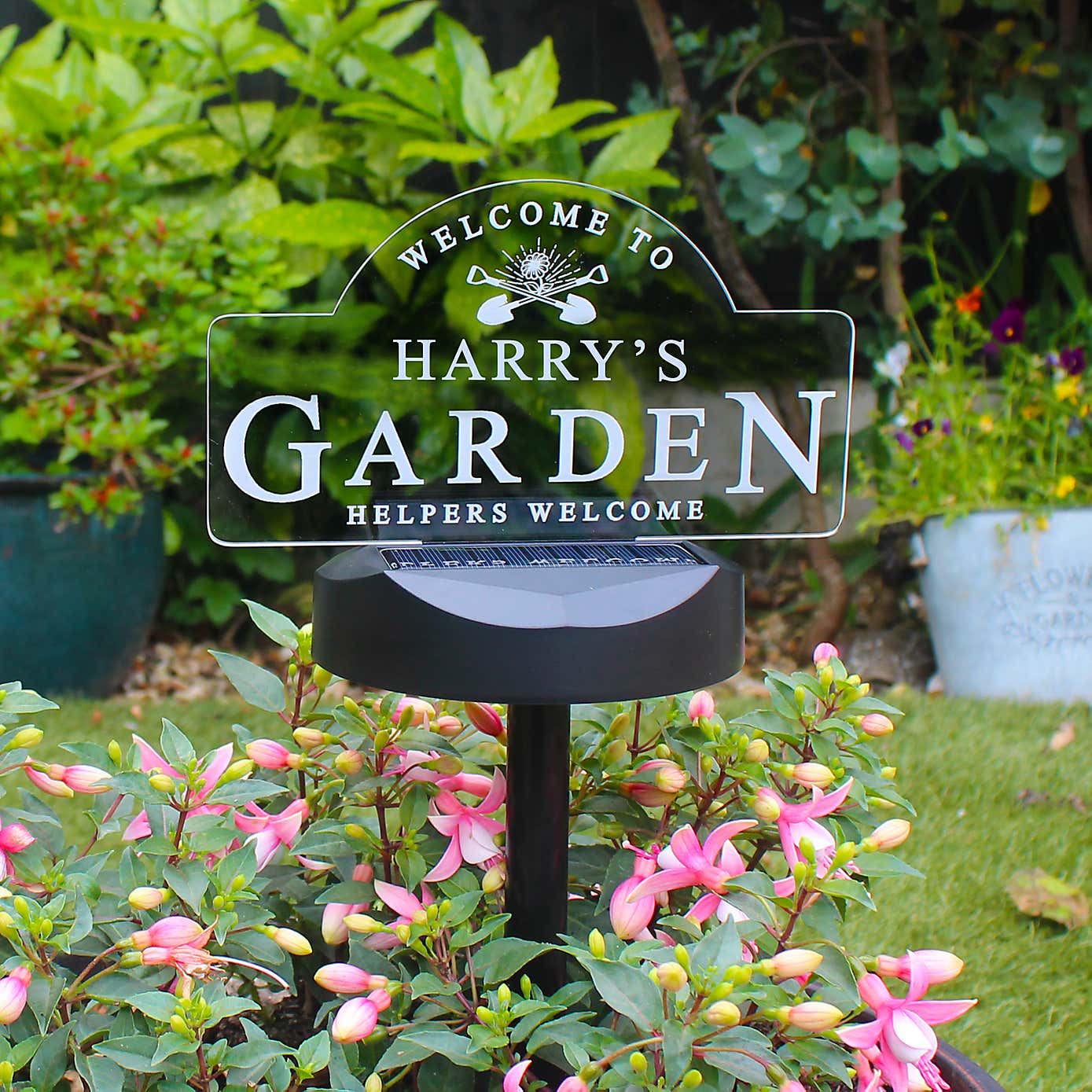 Personalised Garden Sign Outdoor Solar LED Light