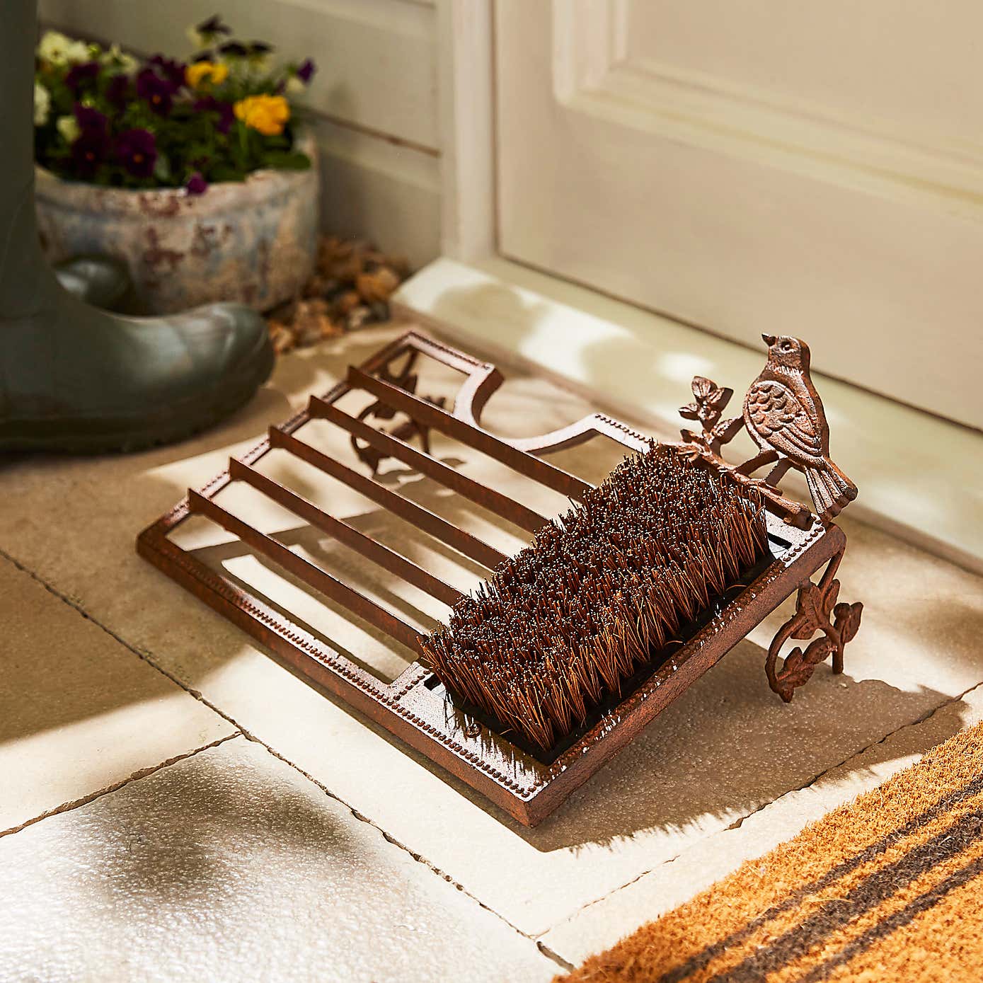 Bird Cast Iron Boot Brush