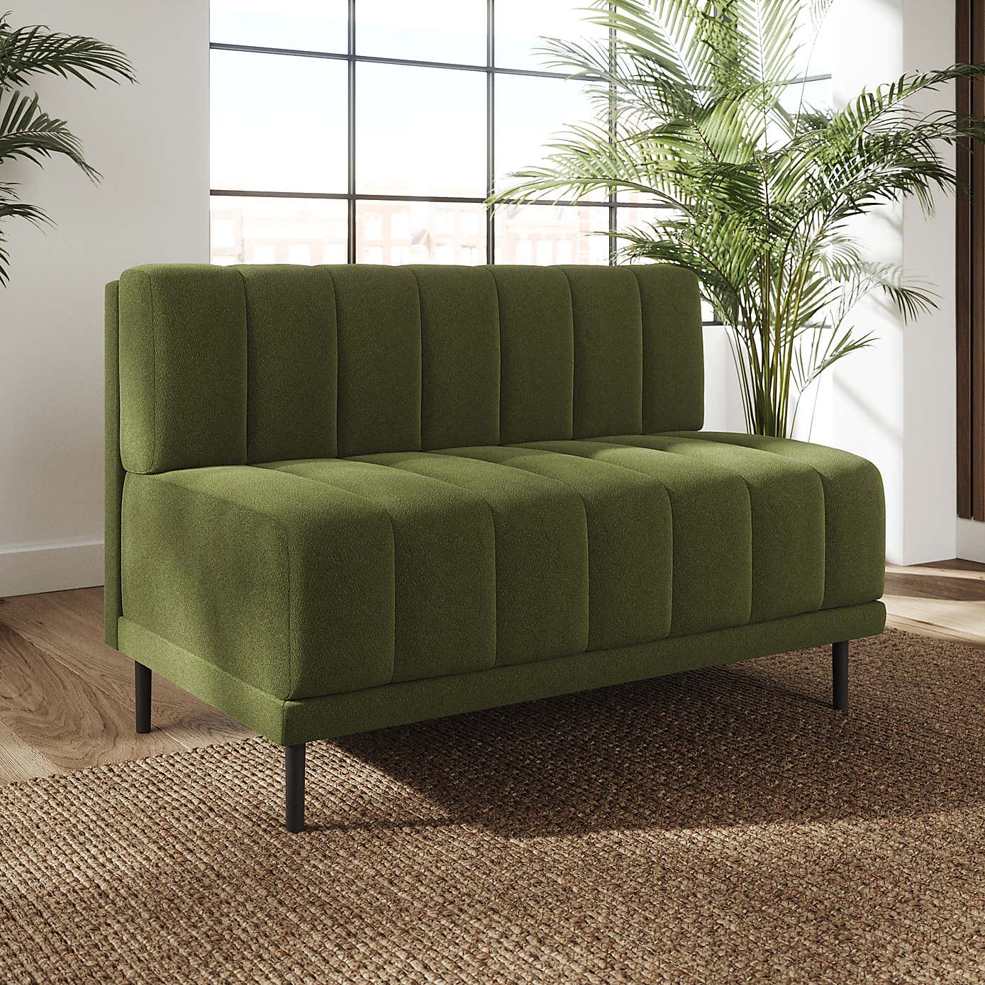 Amali Long Dining Bench, Boucle