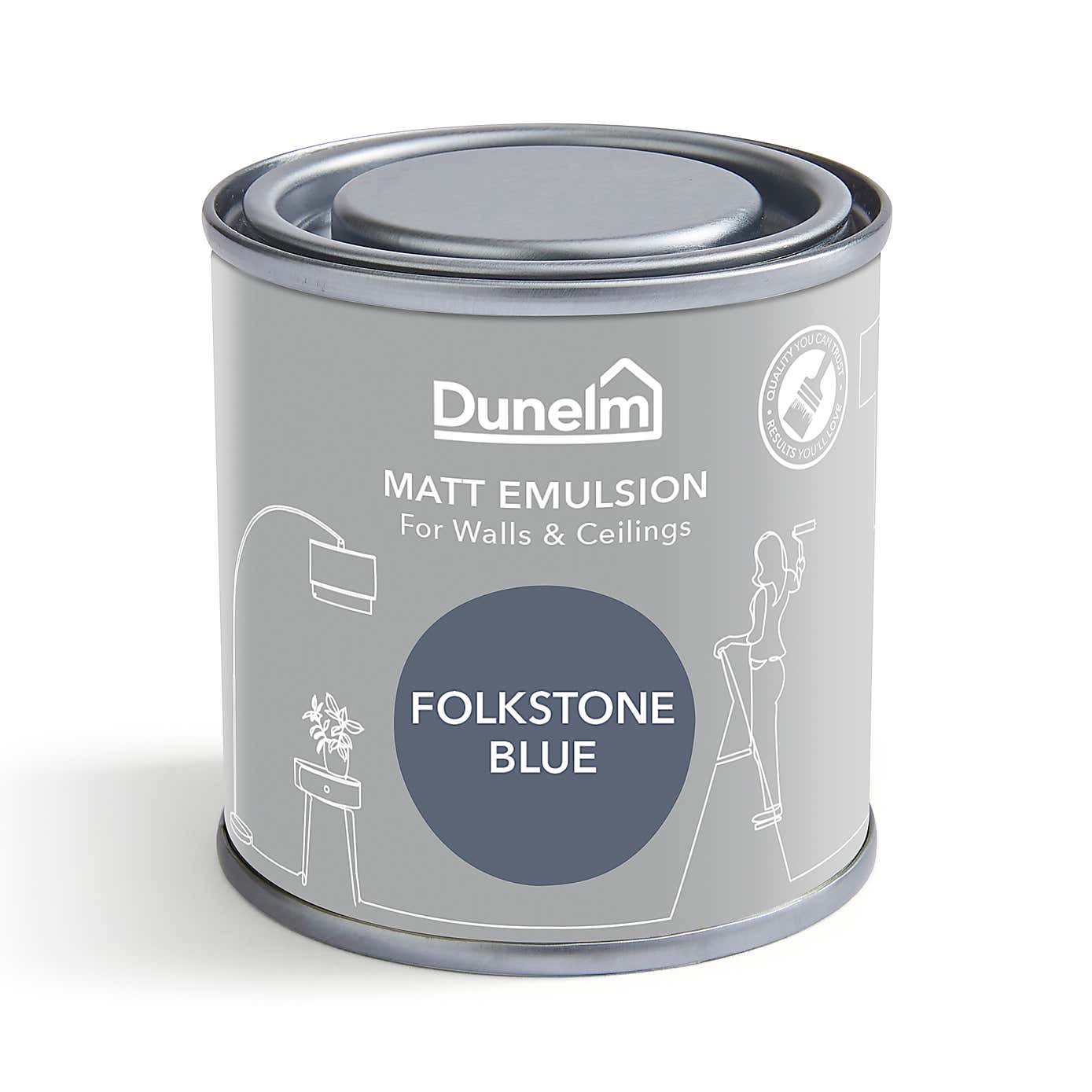 Dunelm Folkstone Blue Matt Emulsion Paint