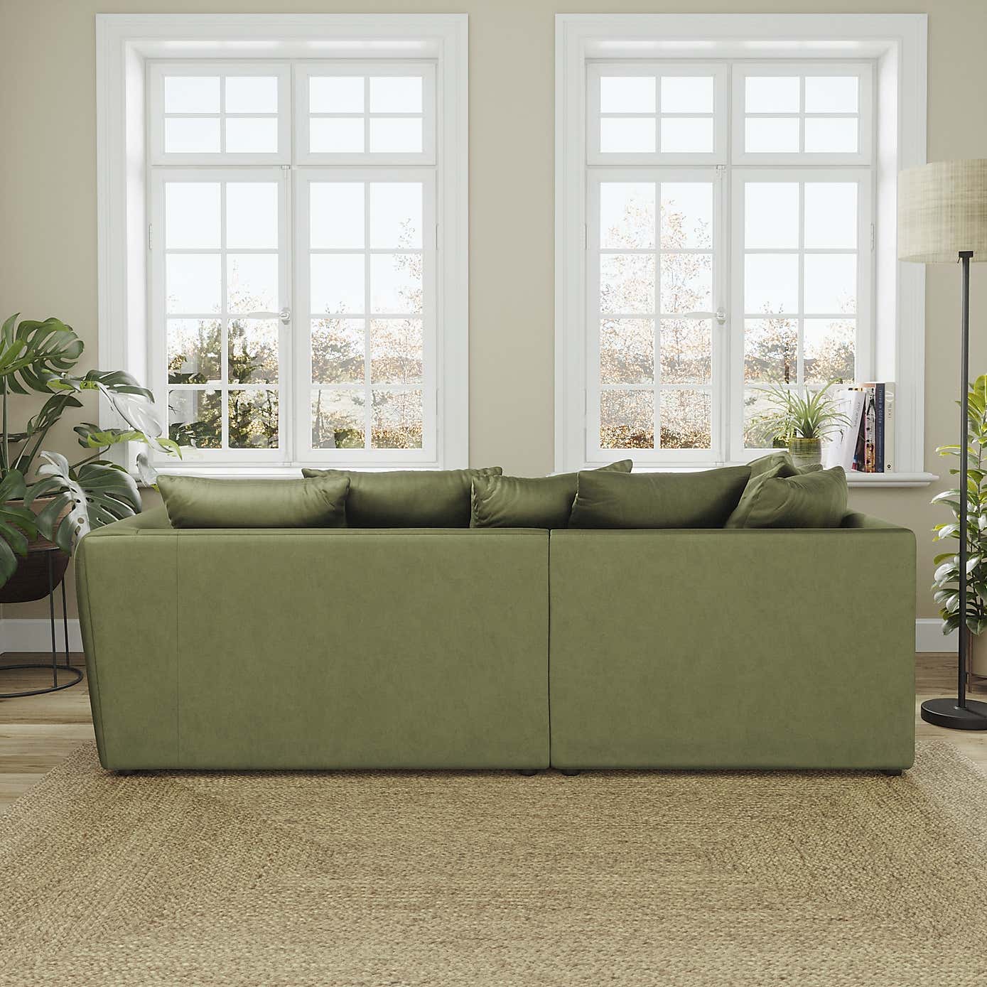 Blake Curved Arm Opulent Velvet Corner Chaise Sofa