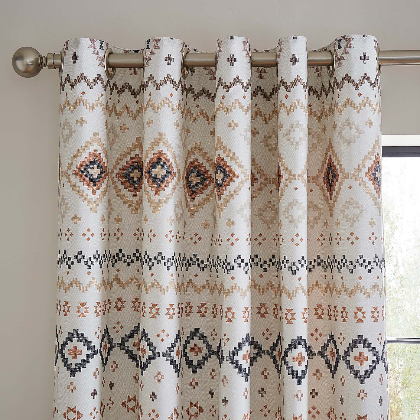 Jabari Aztec Blackout Eyelet Curtains