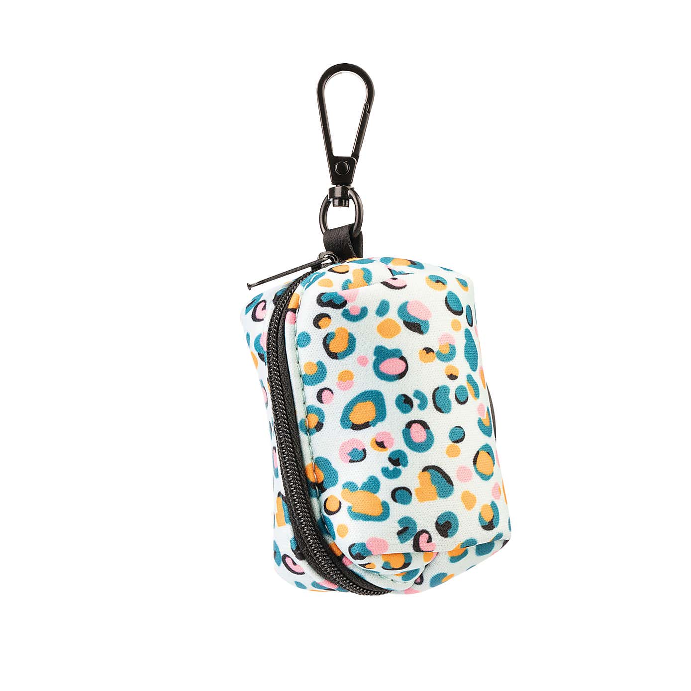 Blue Leopard Poo Bag Holder & Bow Tie Set