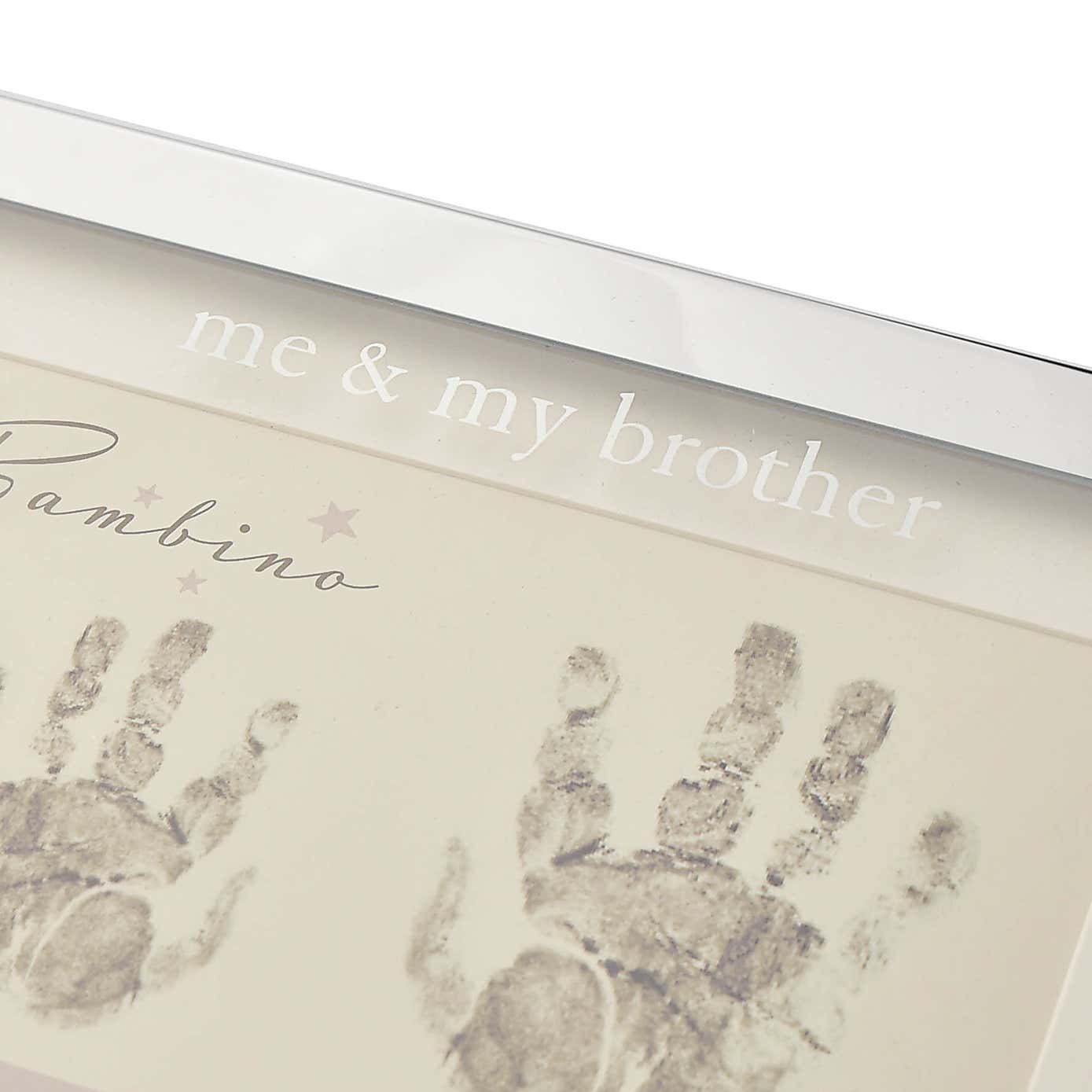 Bambino Silver Me & My Brother Hand Print Frame