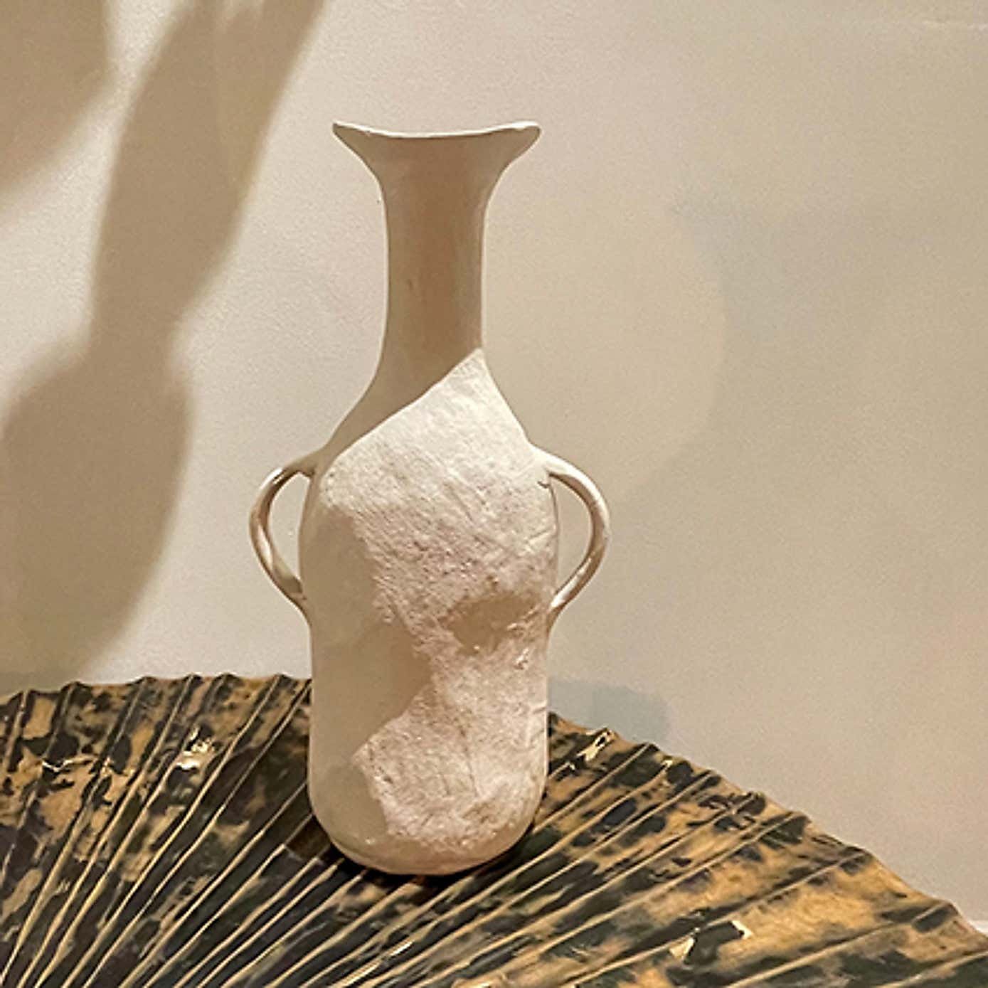 Hestia Tapered Aluminium Vase with Handles