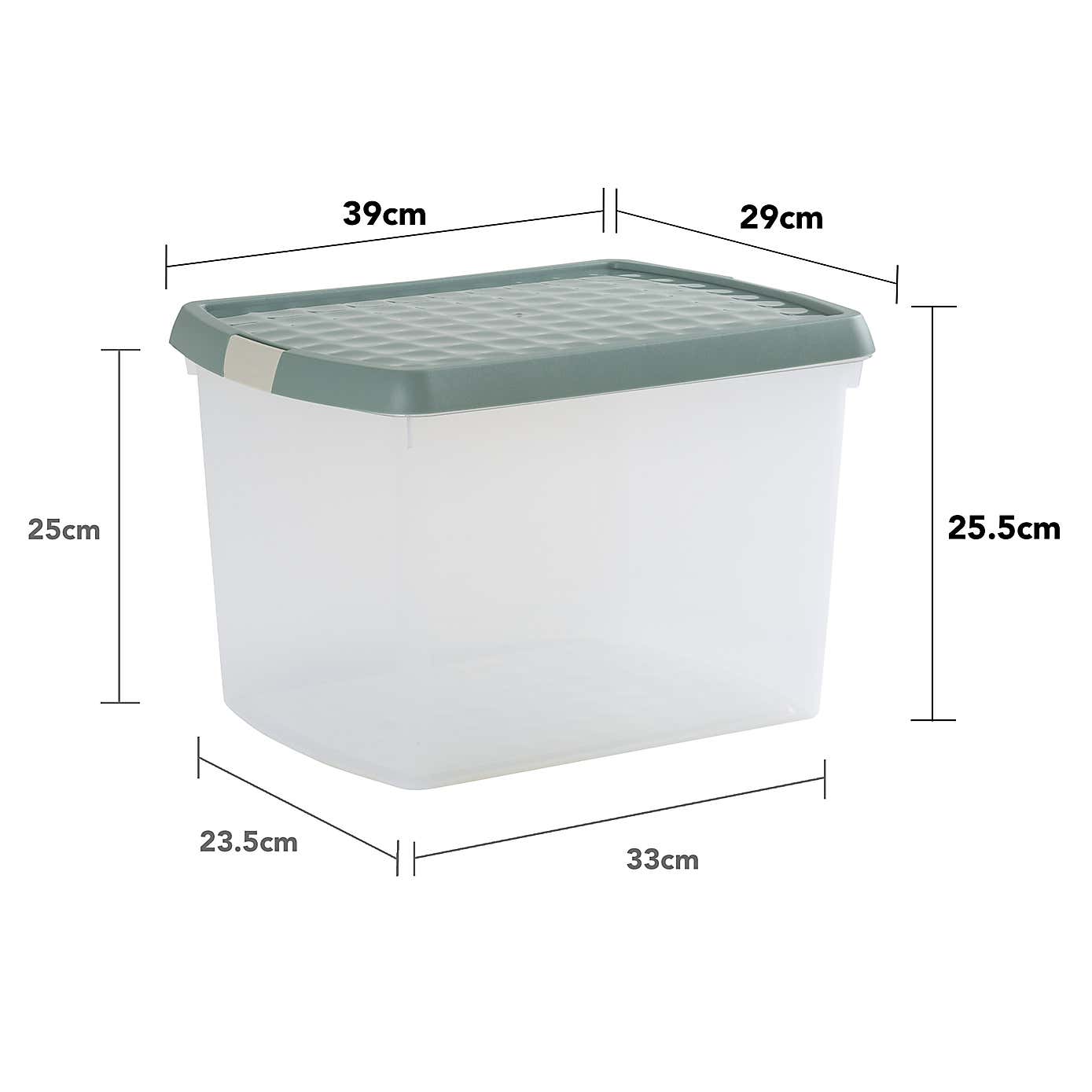 Wham Clip Pack of 4 Rectangle Storage Boxes With Lids