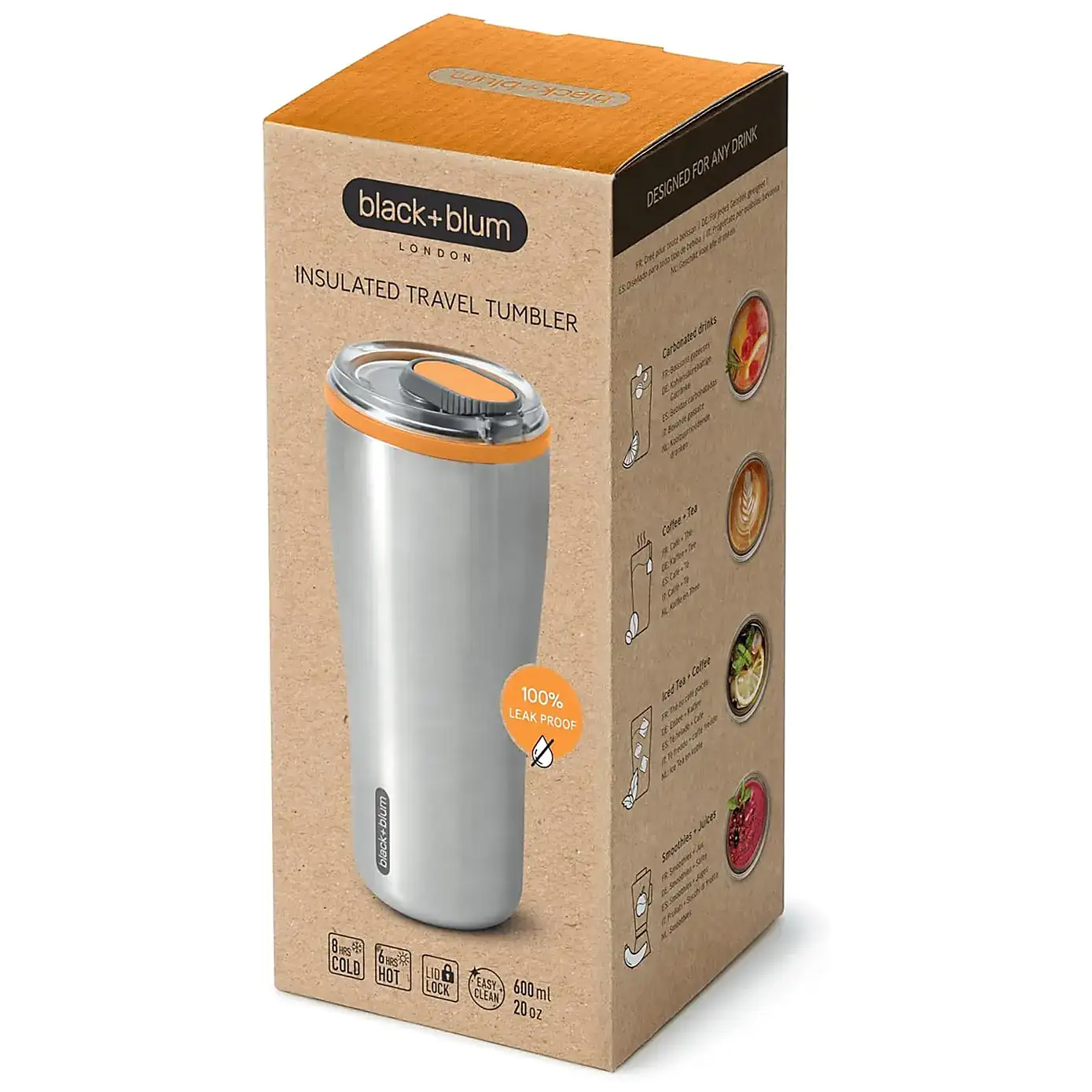 Black and Blum Insulated Travel Tumbler