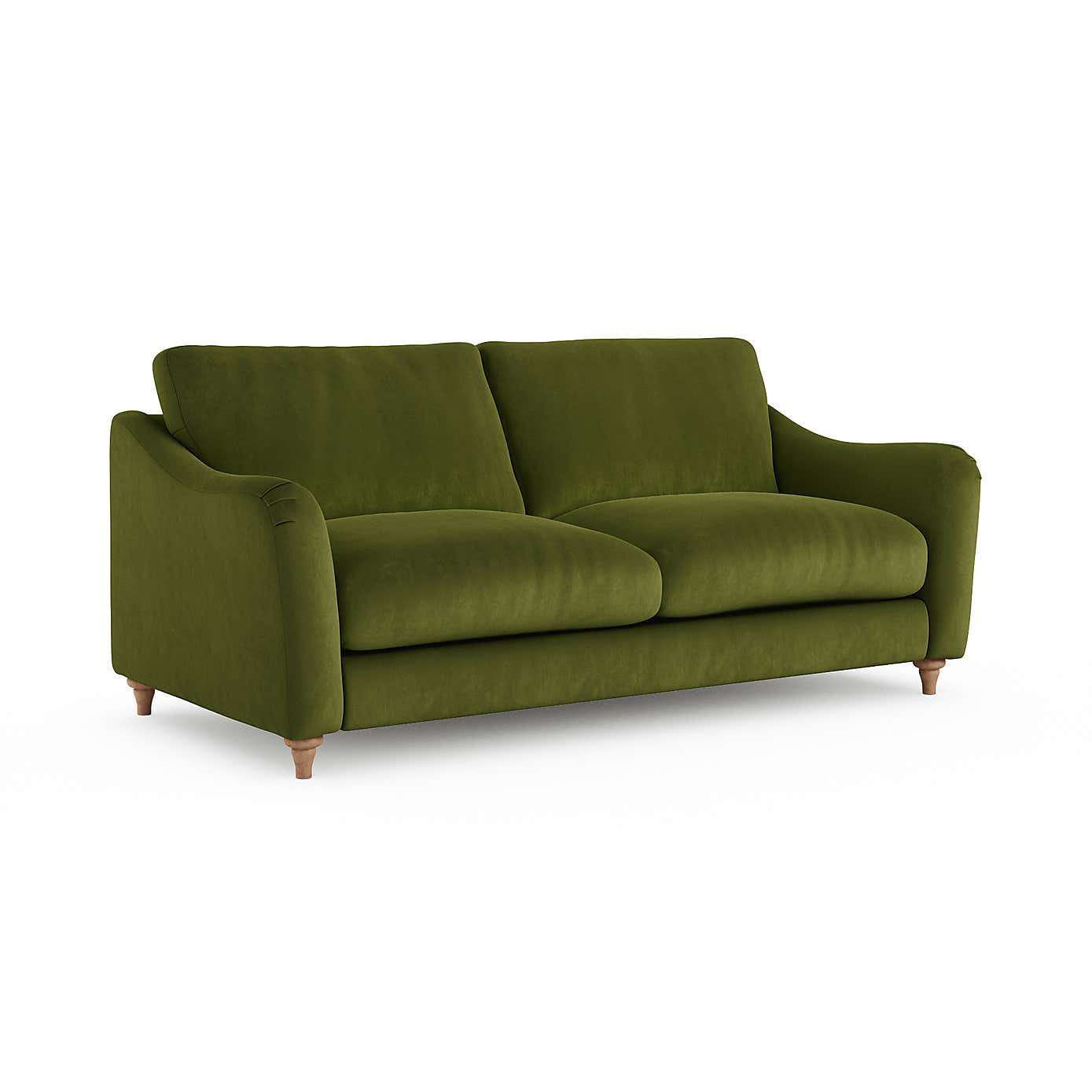 Hattie Matte Plush Velvet 3 Seater Sofa