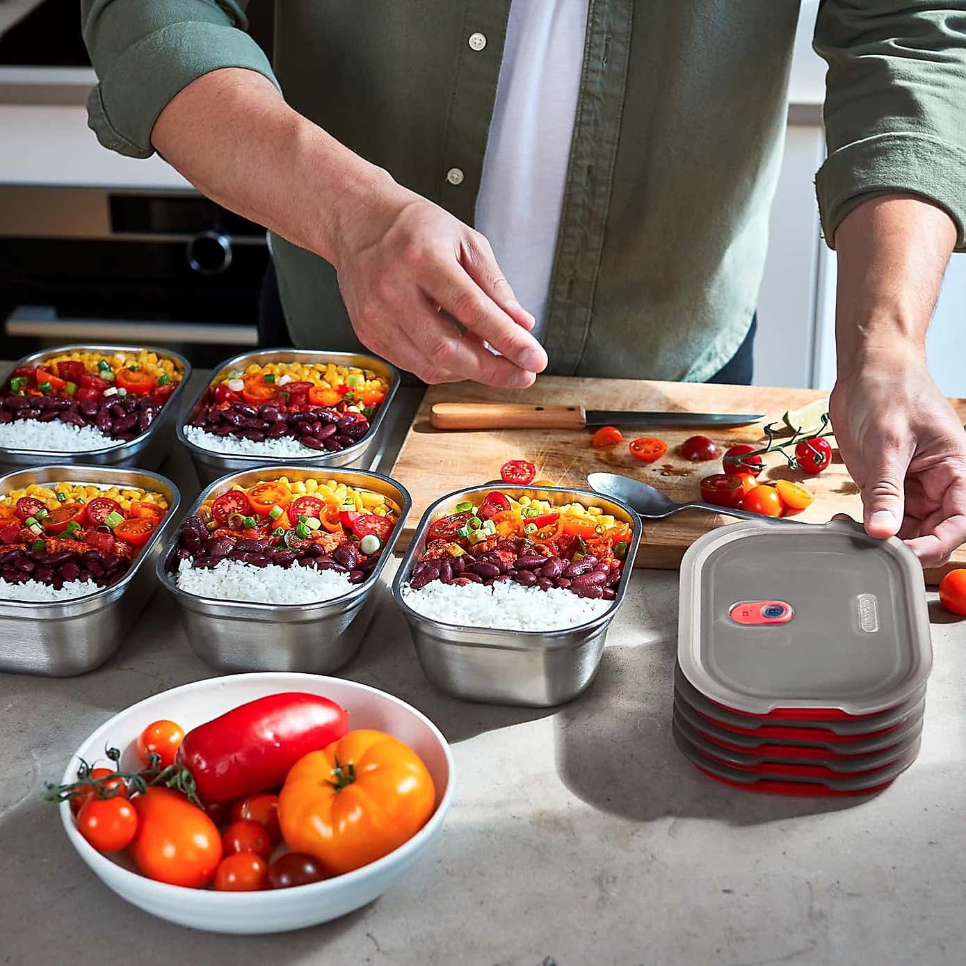 Black and Blum Microwaveable Steel Meal Prep Boxes