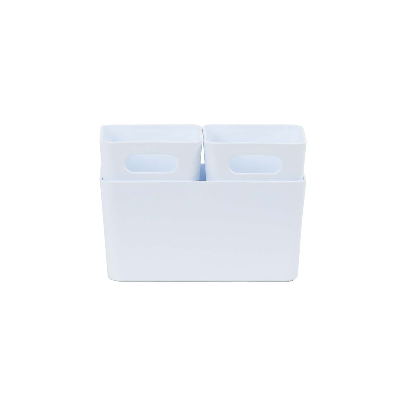 Wham Studio Set of 3 Etched Plastic Storage Basket 2 x 1.01, 6.01